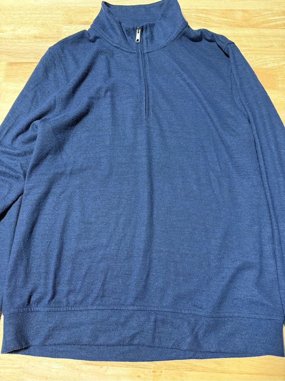 Nordstrom Men’s Shop Medium Blue Quarter Zip Pullover Soft Knit